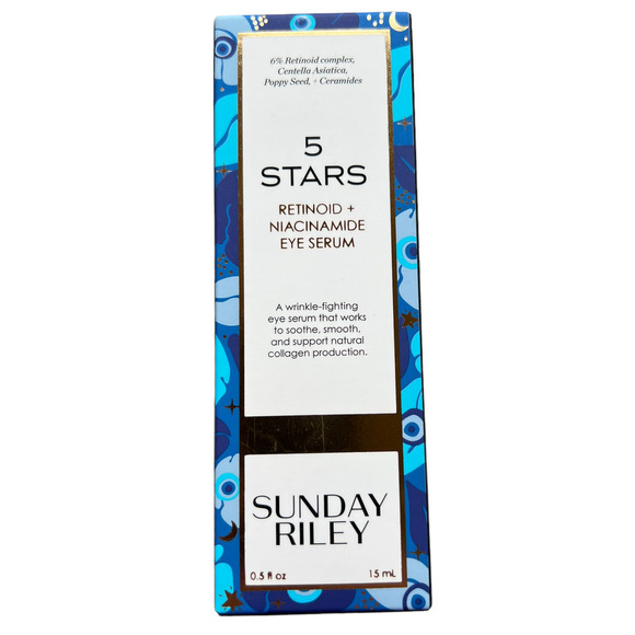 SUNDAY RILEY 5 Stars Retinoid + Nicinamide Eye Serum .5 fl oz  (NEW) - Picture 2 of 5